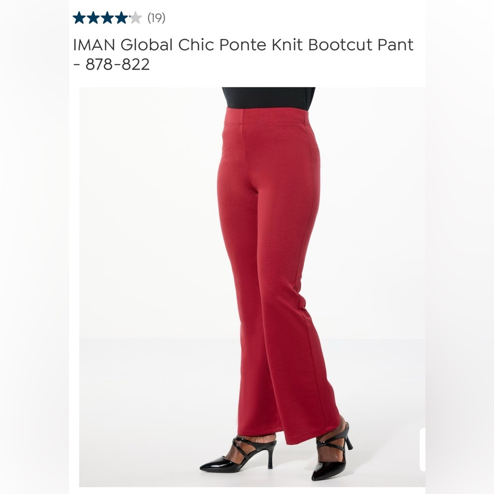 Bundle (3) IMAN Global Chic Pull-on Ponte Pant XL Tall